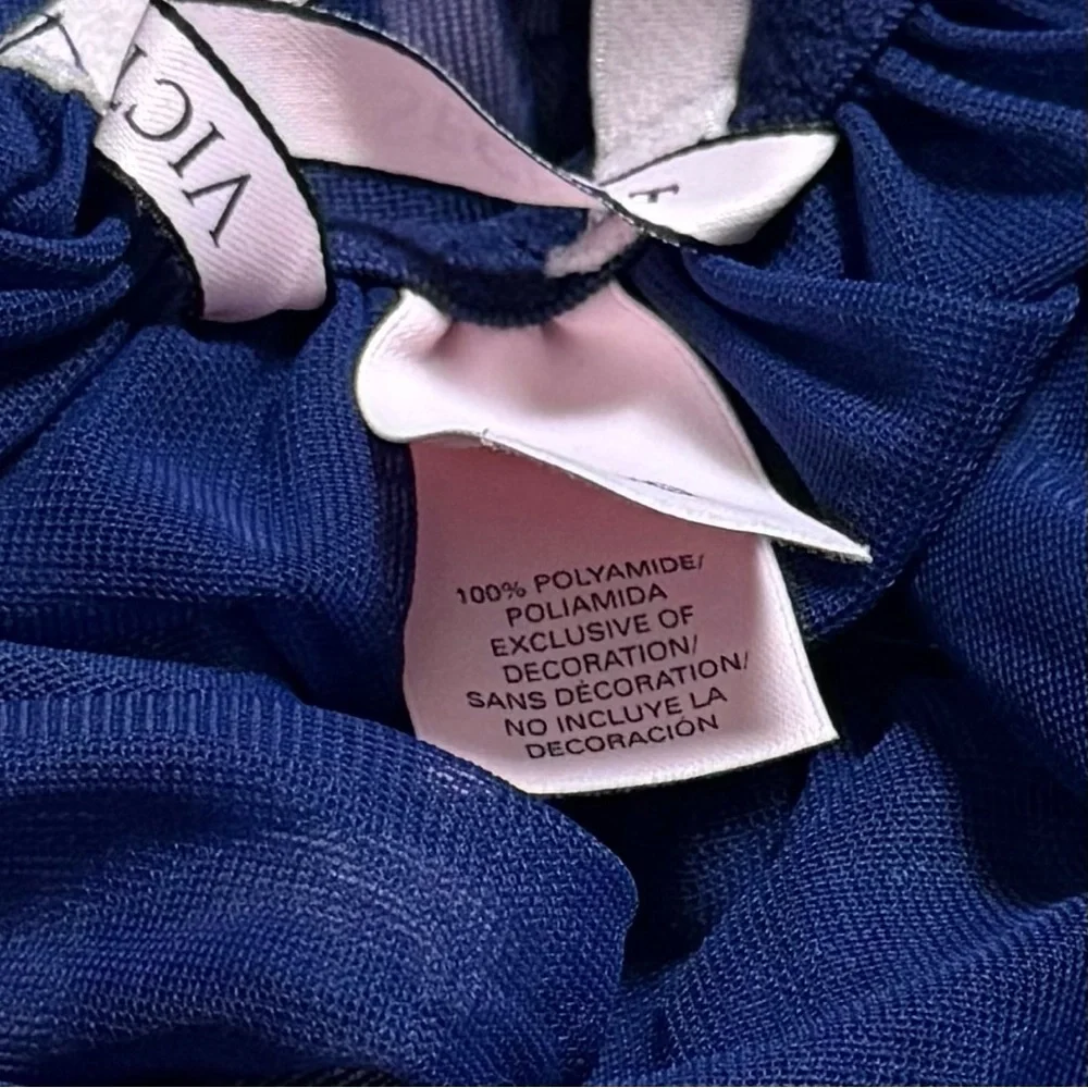 Victoria's Secret Navy and Pink Teddy Underwear Set Dainty Feminine Sexy L‎